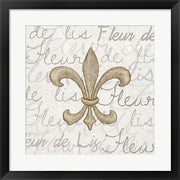 Framed Art Fleur de Lis - White by Veruca Salt Wall Decor 18x24 Artwork