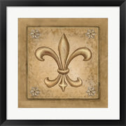 Framed Art Fleur de Lis - Gold by Veruca Salt Wall Decor 18x24 Artwork