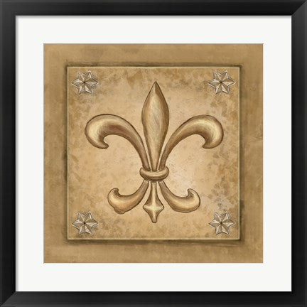 Framed Art Fleur de Lis - Gold by Veruca Salt Wall Decor 18x24 Artwork
