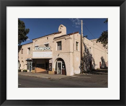 Framed Art Old Movie Theater in Lompoc, California Wall Decor 18x24 Artwork