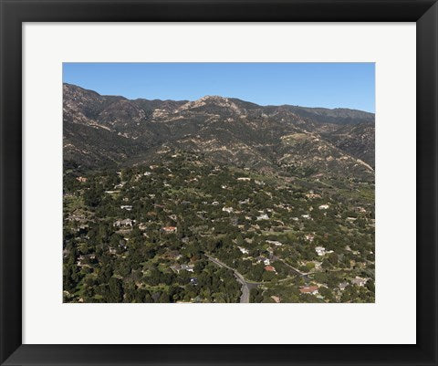 Framed Art Frame Art Aerial view of Santa Barbara, California Wall Decor 18x24 Artwork