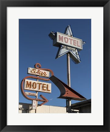 Framed Art Star Motel in Lompoc, California Wall Decor 18x24 Artwork