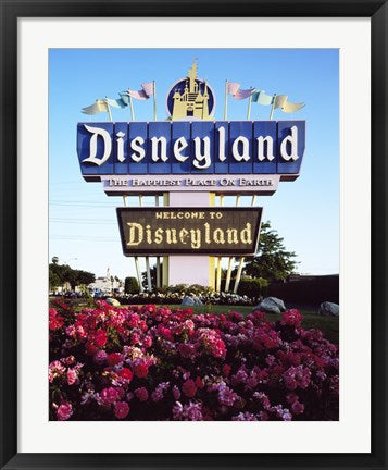 Framed Art Frame Art Disneyland in Orange County, California, 1955 Wall Decor 18x24 Artwork