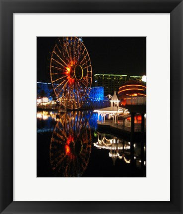 Framed Art Paradise Pier At Night Wall Decor 18x24 Artwork