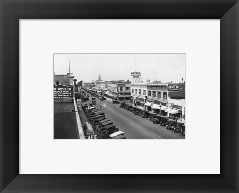 Framed Art Downtown Anaheim 1932 Framed Art for your Home Wall Decor 18x24 Artwork