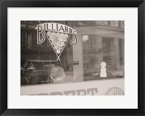 Framed Art Frame Art Billiards Hall, Greensboro, North Carolina Wall Decor 18x24 Artwork