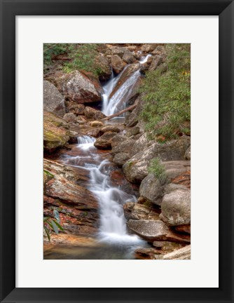 Framed Art Skinny Dip Falls in Western North Carolina Wall Decor 18x24 Artwork
