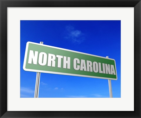 Framed Art North Carolina Wall Decor 18x24 Artwork
