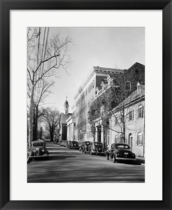 Framed Art Salem College, General View, Salem Square, Winston-Salem, Forsyth County, NC Wall Decor 18x24 Artwork