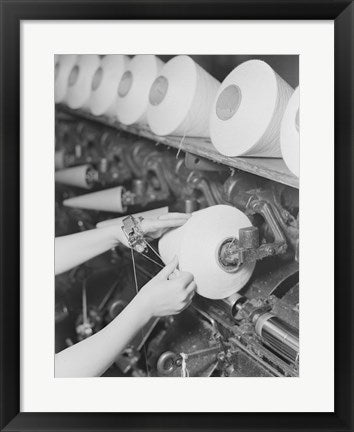 Framed Art Pickett Yarn Mill Winder Operator High Point, North Carolina Wall Decor 18x24 Artwork