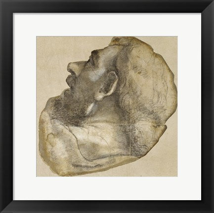 Framed Art Frame Art Cartoon of the Head of Saint James by Andrea Mantegna Wall Decor 18x24 Artwork