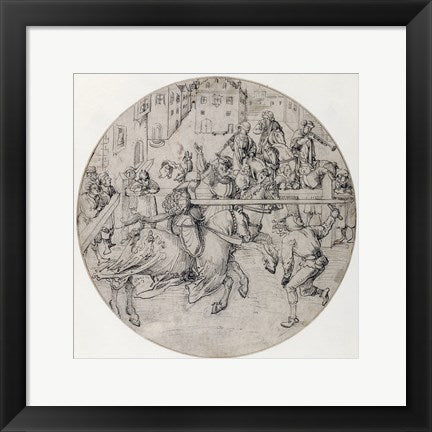 Framed Art Tournament Scene by Jorg Breu Wall Decor 18x24 Artwork