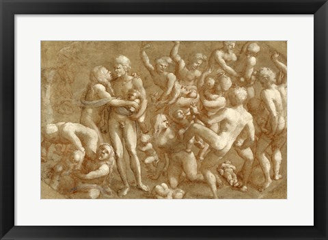 Framed Art Massacre of the Innocents by Amico Aspertini Wall Decor 18x24 Artwork