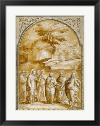 Framed Art Frame Art Christ and the Canaanite Woman by Bagnacavallo Wall Decor 18x24 Artwork