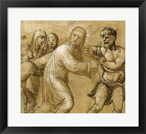 Framed Art Christ Carrying the Cross by Sodoma Wall Decor 18x24 Artwork