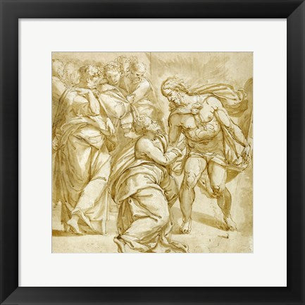 Framed Art The Incredulity of Thomas by Pellegrino Tibaldi Wall Decor 18x24 Artwork