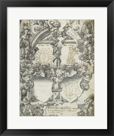 Framed Art Frame Art Design for a Marriage Window with the Seasons Spring and Summer by Daniel Lindtmayer Wall Decor 18x24 Artwork