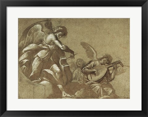 Framed Art Frame Art Angel Musicians by Pier Francesco Morazzone Wall Decor 18x24 Artwork