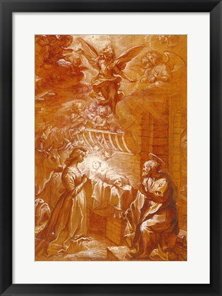 Framed Art The Nativity by Francesco Vanni Wall Decor 18x24 Artwork