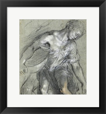 Framed Art Figure Study by Federico Barocci Wall Decor 18x24 Artwork