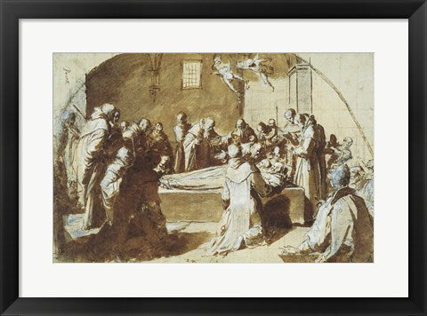 Framed Art The Deaths of the Blessed Ugoccione and Sostegno by Bernardino Poccetti Wall Decor 18x24 Artwork