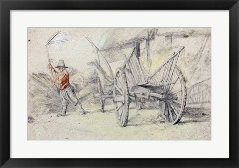 Framed Art Frame Art A Man Threshing Beside a Wagon by Peter Paul Rubens Wall Decor 18x24 Artwork