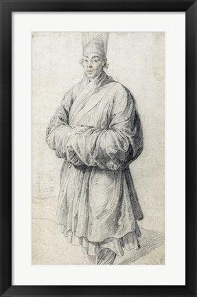 Framed Art Man in Korean Costume by Peter Paul Rubens Wall Decor 18x24 Artwork