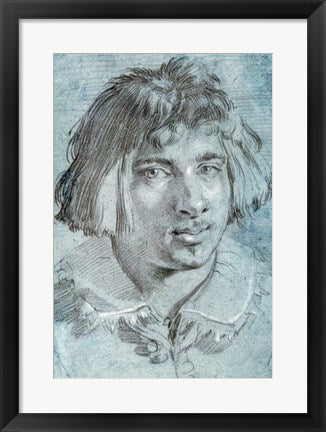 Framed Art Portrait of a Young Man by Giovanni Lorenzo Bernini Wall Decor 18x24 Artwork