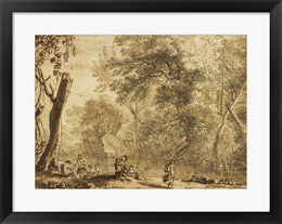 Woodland Landscape with Nymphs and Satyrs by Herman van Swanevelt