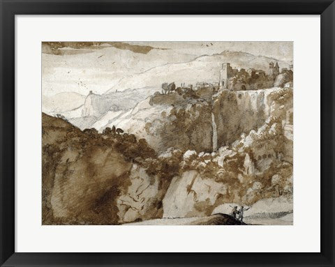 Framed Art View of Tivoli by Claude Lorrain Wall Decor 18x24 Artwork