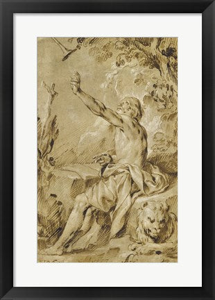 Framed Art Saint Jerome Hearing the Trumpet of the Last Judgement by Antonio Castillo y Saavedra Wall Decor 18x24 Artwork