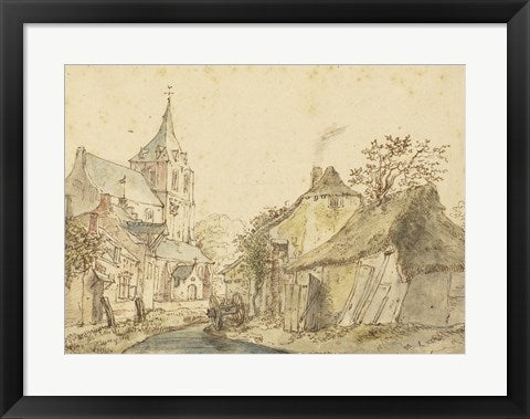 Framed Art View of Eindhoven from the Northeast by Isack van Ostade Wall Decor 18x24 Artwork