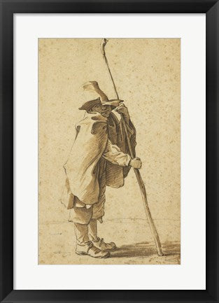 Framed Art Frame Art A Young Herdsman Leaning on His Houlette by Herman Saftleven Wall Decor 18x24 Artwork