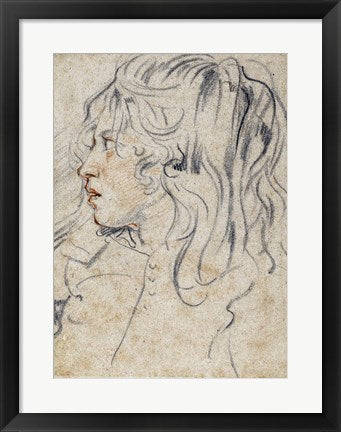 Framed Art A Young Man Standing by Jan Cossiers Wall Decor 18x24 Artwork