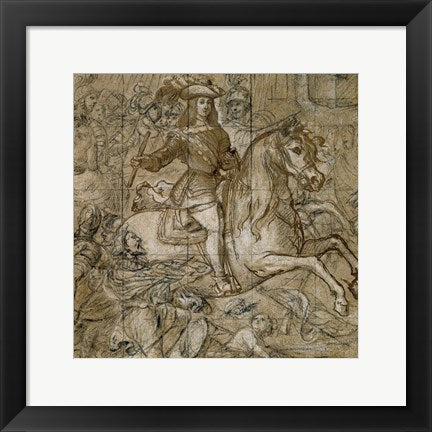 Framed Art Frame Art Equestrian Portrait of Don Juan Jose of Austria by Jose Ximenez Donoso Wall Decor 18x24 Artwork