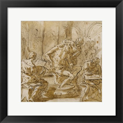 Framed Art The Death of Seneca by Sebastiano Ricci Wall Decor 18x24 Artwork