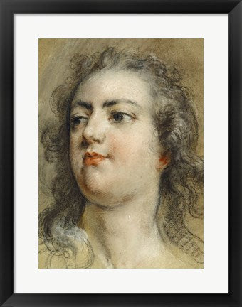 Framed Art Head of King Louis XV by Francois Le Moyne Wall Decor 18x24 Artwork