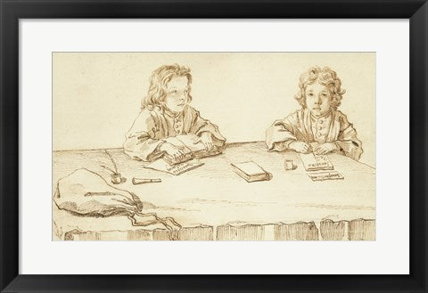 Framed Art Portraits of Serafino and Francesco Falzacappa by Pier Leone Ghezzi Wall Decor 18x24 Artwork