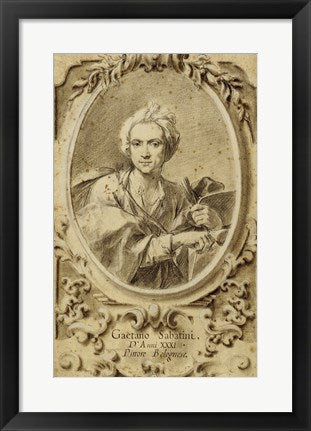 Framed Art Self-Portrait by Gaetano Sabatini Wall Decor 18x24 Artwork