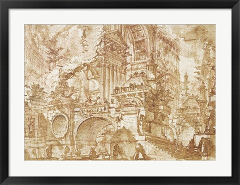 Framed Art Frame Art An Ancient Port by Giovanni Battista Piranesi Wall Decor 18x24 Artwork