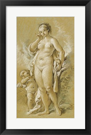 Framed Art Venus and Cupid by Francois Boucher Wall Decor 18x24 Artwork