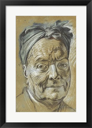 Framed Art Portrait of Louis de Silvestre by Maurice-quentin De la tour Wall Decor 18x24 Artwork