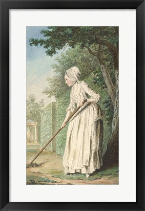 Framed Art The Duchess of Chaulnes as a Gardener in an Allee by Louis Carrogis de Carmontelle Wall Decor 18x24 Artwork