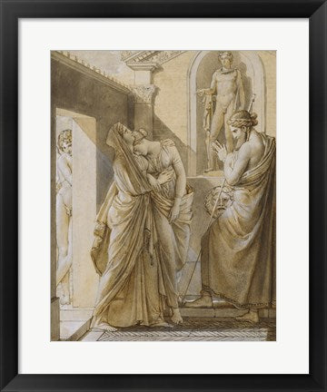 Framed Art The Father of Psyche Consulting the Oracle of Apollo by Baron Francois-Pascal-Simon Gerard Wall Decor 18x24 Artwork