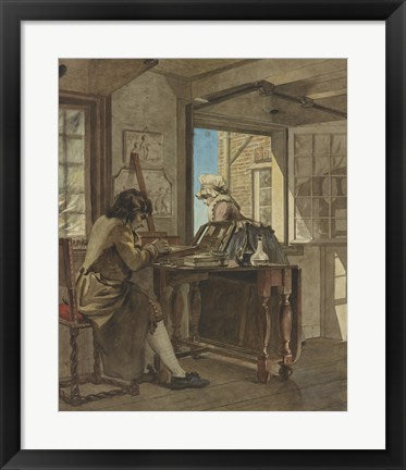 Framed Art The Artist in His Atelier by Christiaan Andriessen Wall Decor 18x24 Artwork