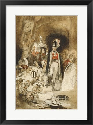 Framed Art Study for Sir David Baird Discovering the Body of Tipu Sahib by Sir david Wilkie Wall Decor 18x24 Artwork