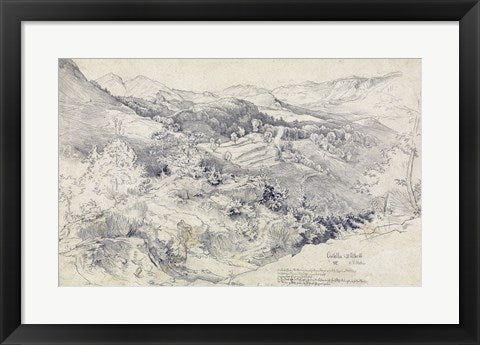 Framed Art View from Civitella by Victor Paul Mohn Wall Decor 18x24 Artwork