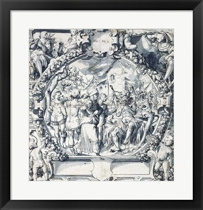 Framed Art Job on the Dung Heap by Daniel Lindtmayer Wall Decor 18x24 Artwork