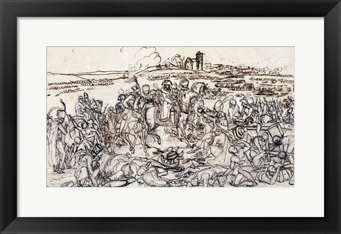 Framed Art Napoleon at the Battlefield of Eylau by Antoine-Jean Gros Wall Decor 18x24 Artwork