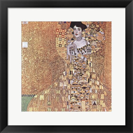 Framed Art Portrait of Adele Bloch-Bauer I, 1907 by Gustav Klimt Wall Decor 18x24 Artwork